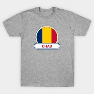 Chad Country Badge - Chad Flag T-Shirt